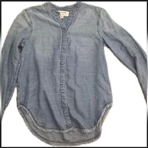 Cloth & Stone Anthropologie 100% Tencel Demim Women's XS Demim Button Up